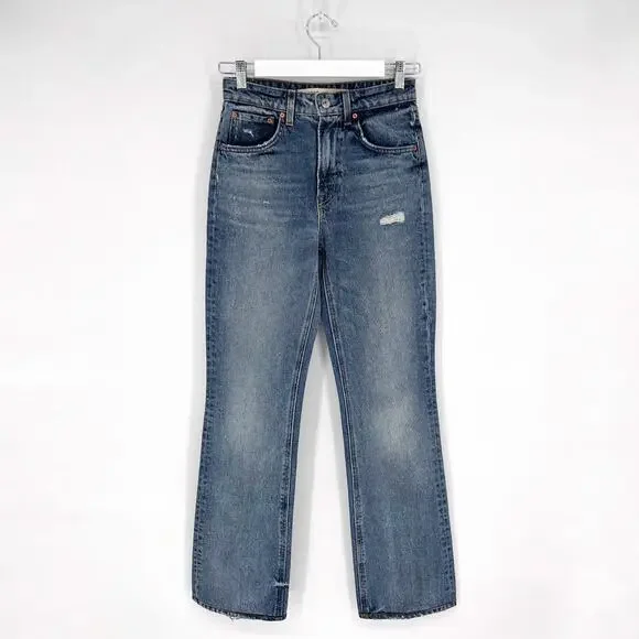 GRLFRND The Melanie Boot Cut Jeans Catalina Wash Women’s Size 24 High Rise